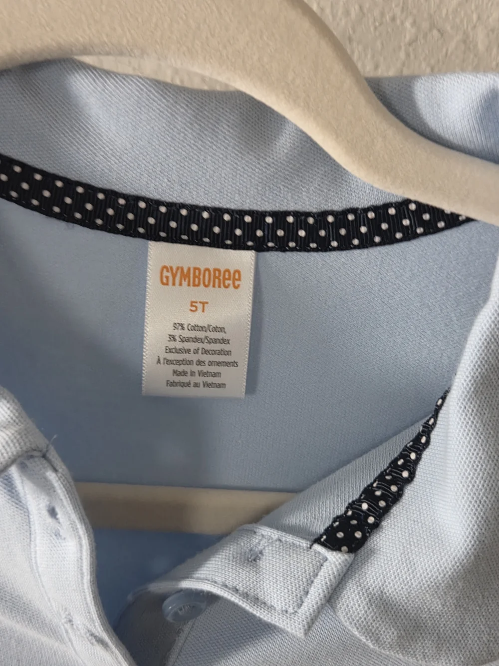Gymboree Light Blue Polo Dress with Waist Bow